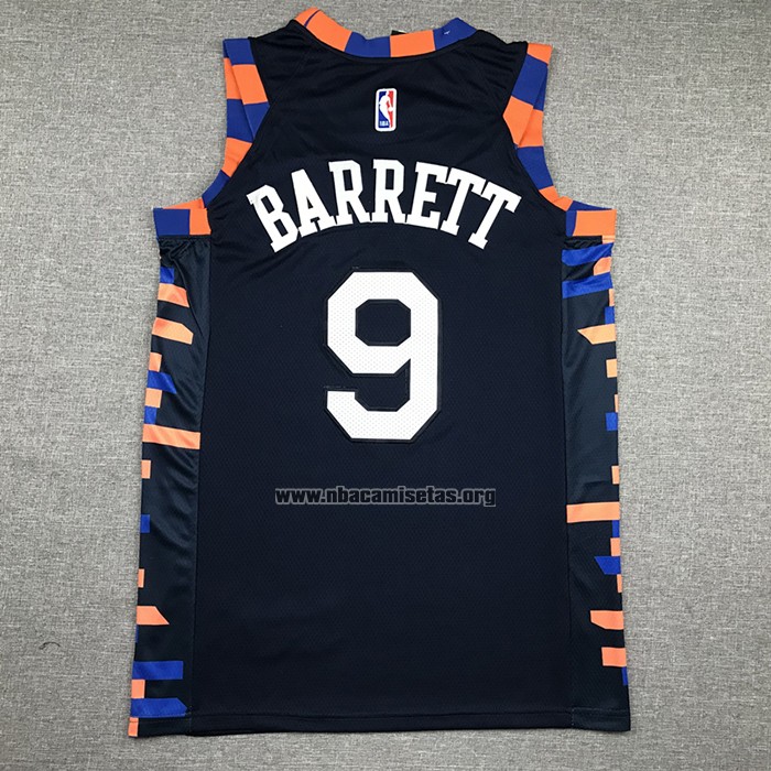 Camiseta New York Knicks RJ Barrett NO 9 Ciudad Edition 2019-20 Azul